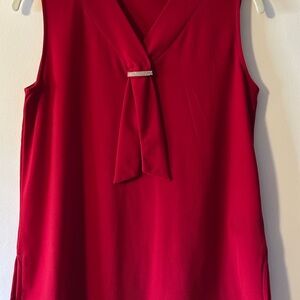 Scarlett Vibrant Red Sleeveless Top